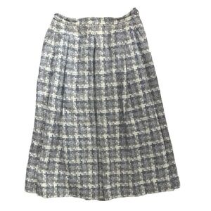 Vintage wool/Mohair Scottish Pleated Skirt- neutral tones -Medium